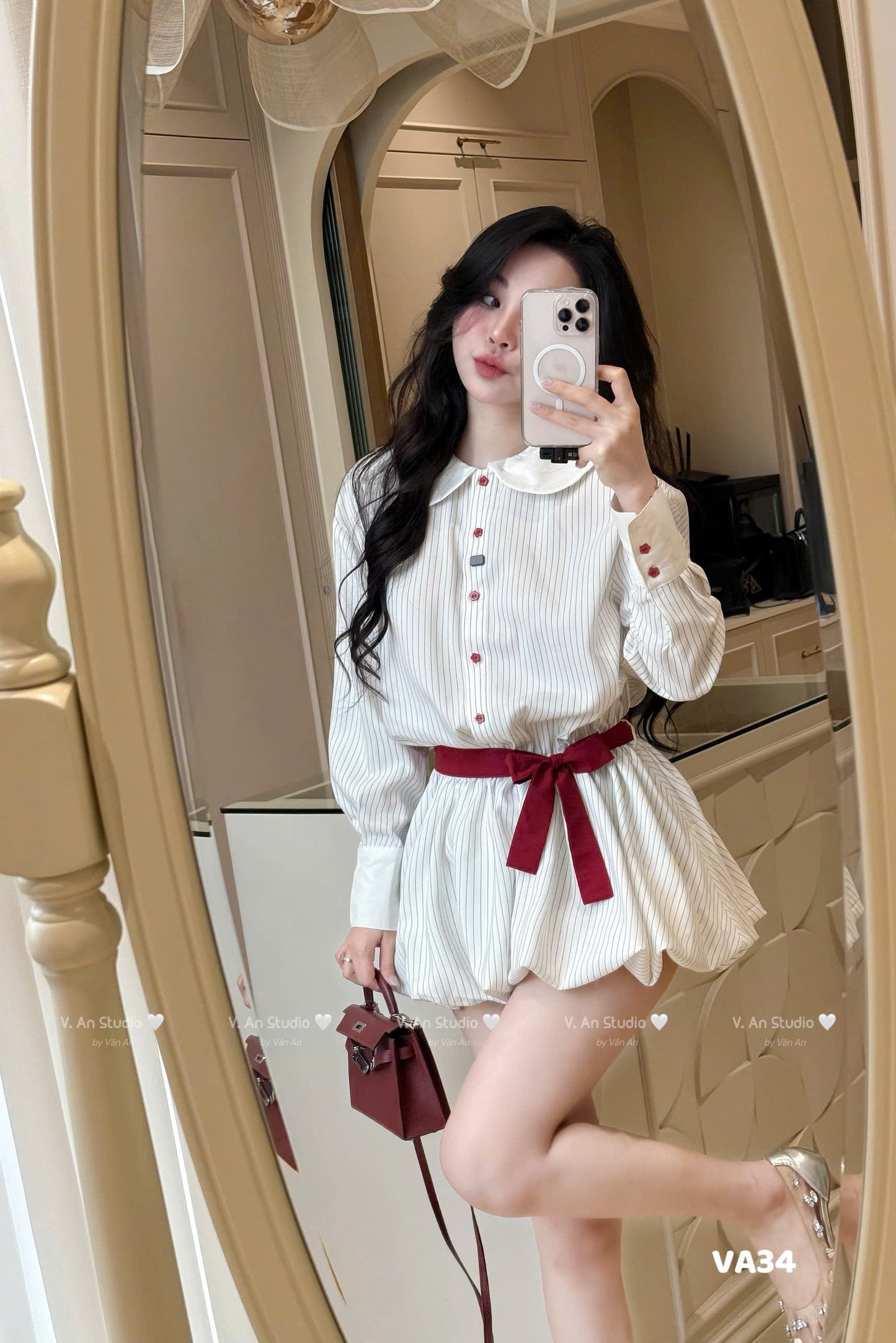 Striped shirt dress