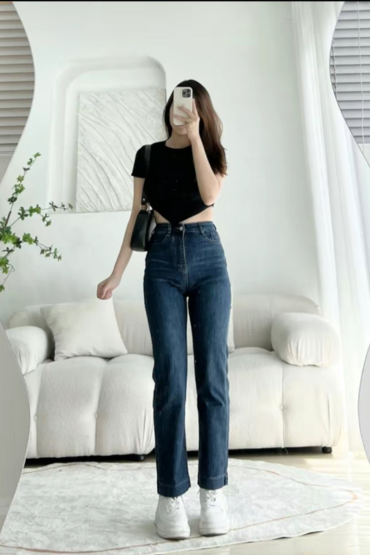 Basic Straight Leg Jeans Korean Style