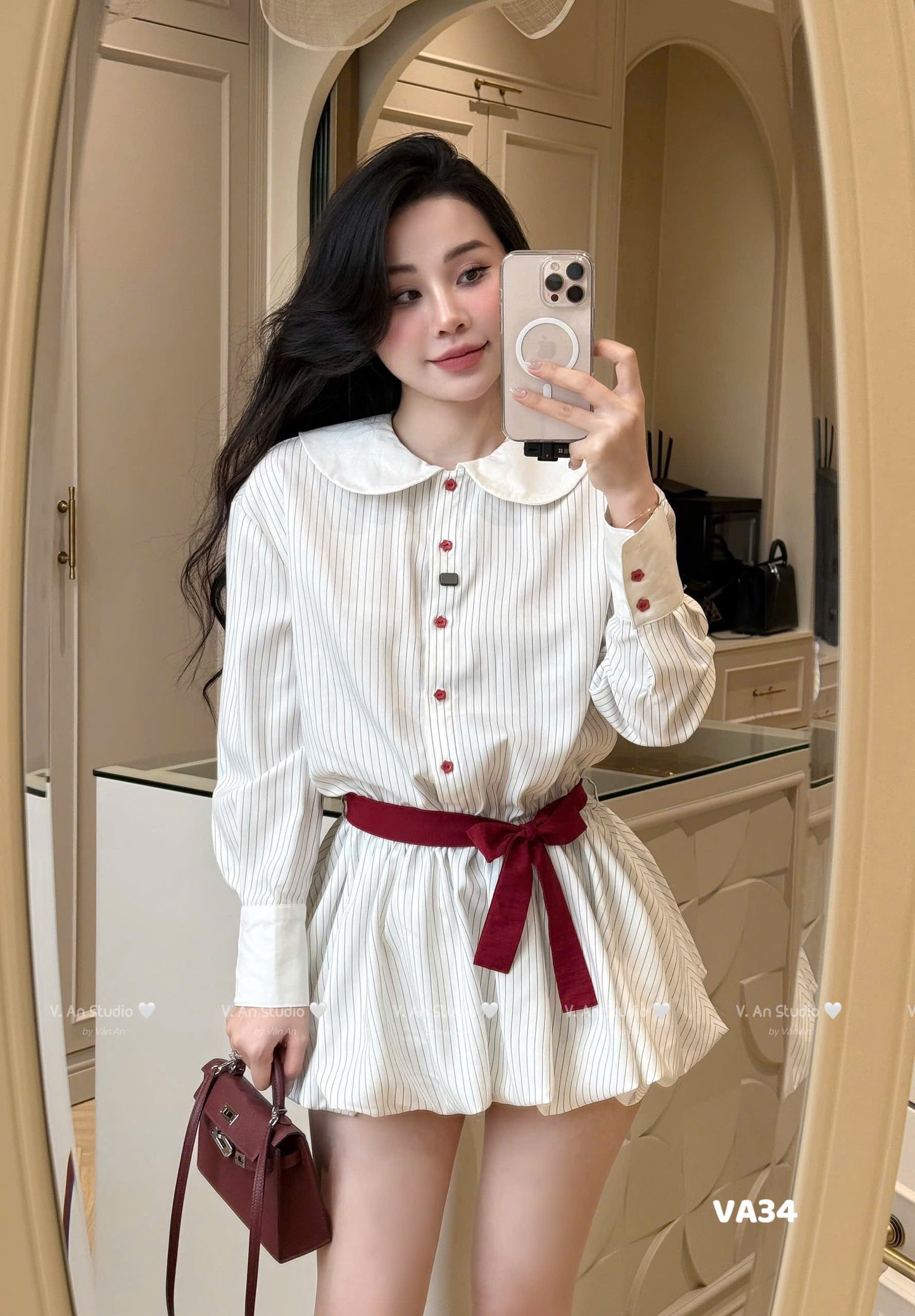 Striped shirt dress